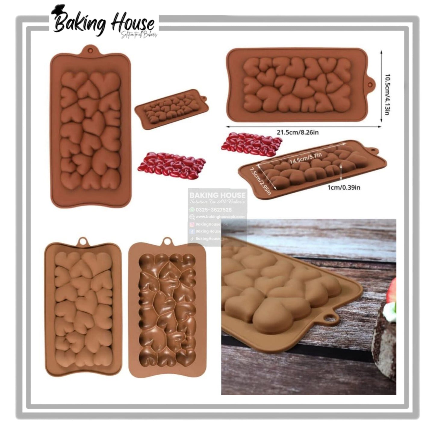 Multi Heart Silicon Chocolate & Candy Mould