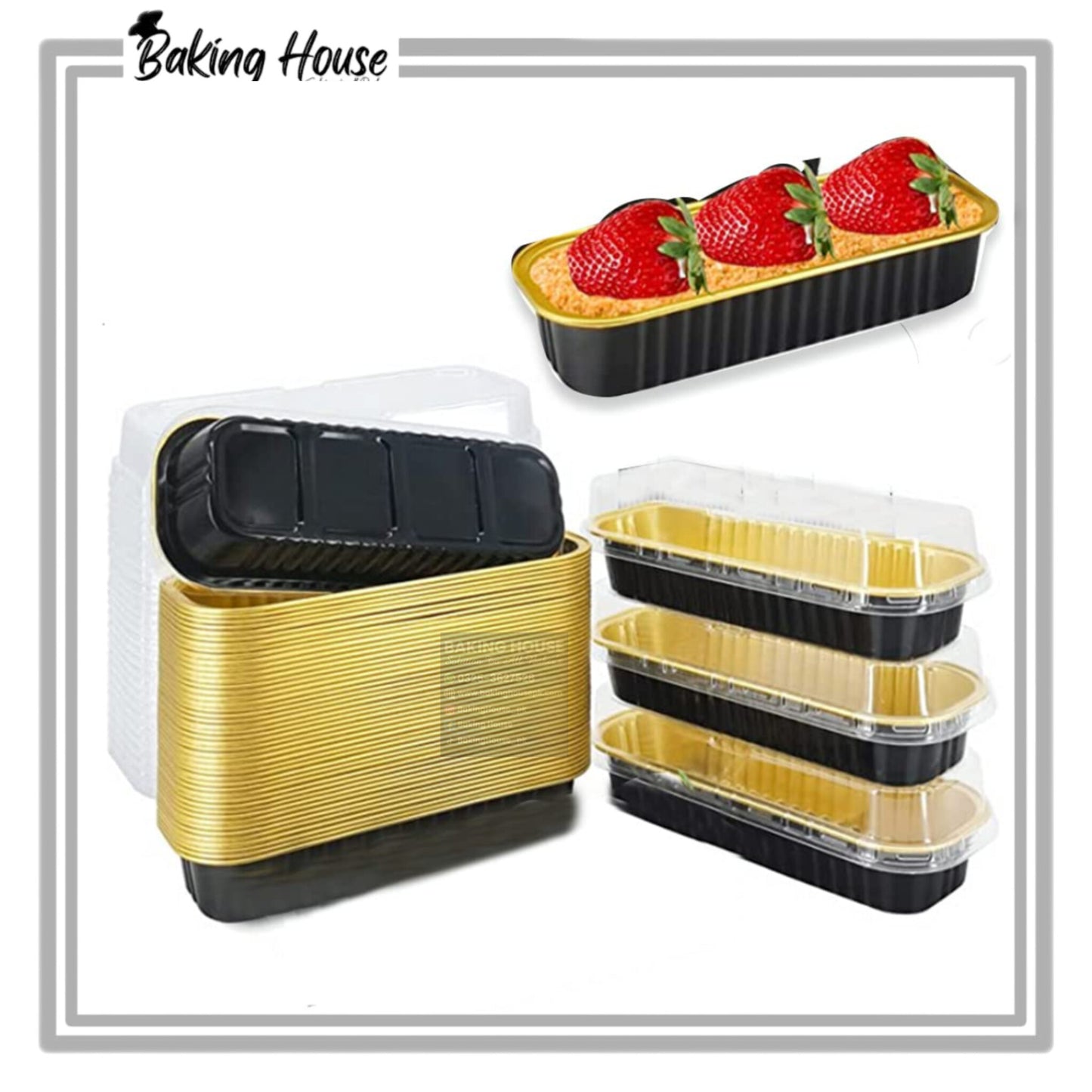 10pcs Black loaf Lid Cake Boxe For Serving  𝐌𝐨𝐬𝐭 𝐓𝐫𝐞𝐧𝐝𝐢𝐧𝐠