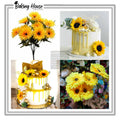 12pcs Sunflower Artificial flowers For Cake Decorating