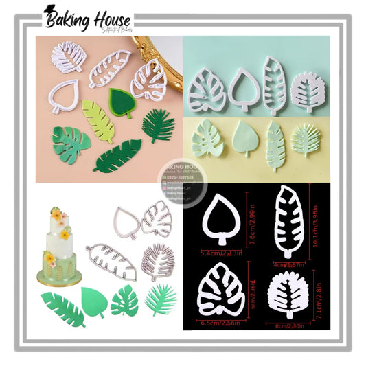 4pcs Tropical Leaf Cutter & Cookie Cutter