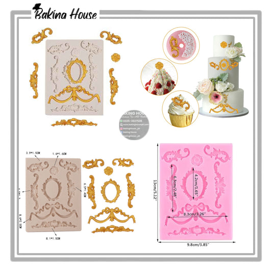 New Vintage Silicon Fondant Mould High Quality For Cake Decorating
