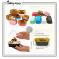 10pcs Browine Golden Lid Box for Serving