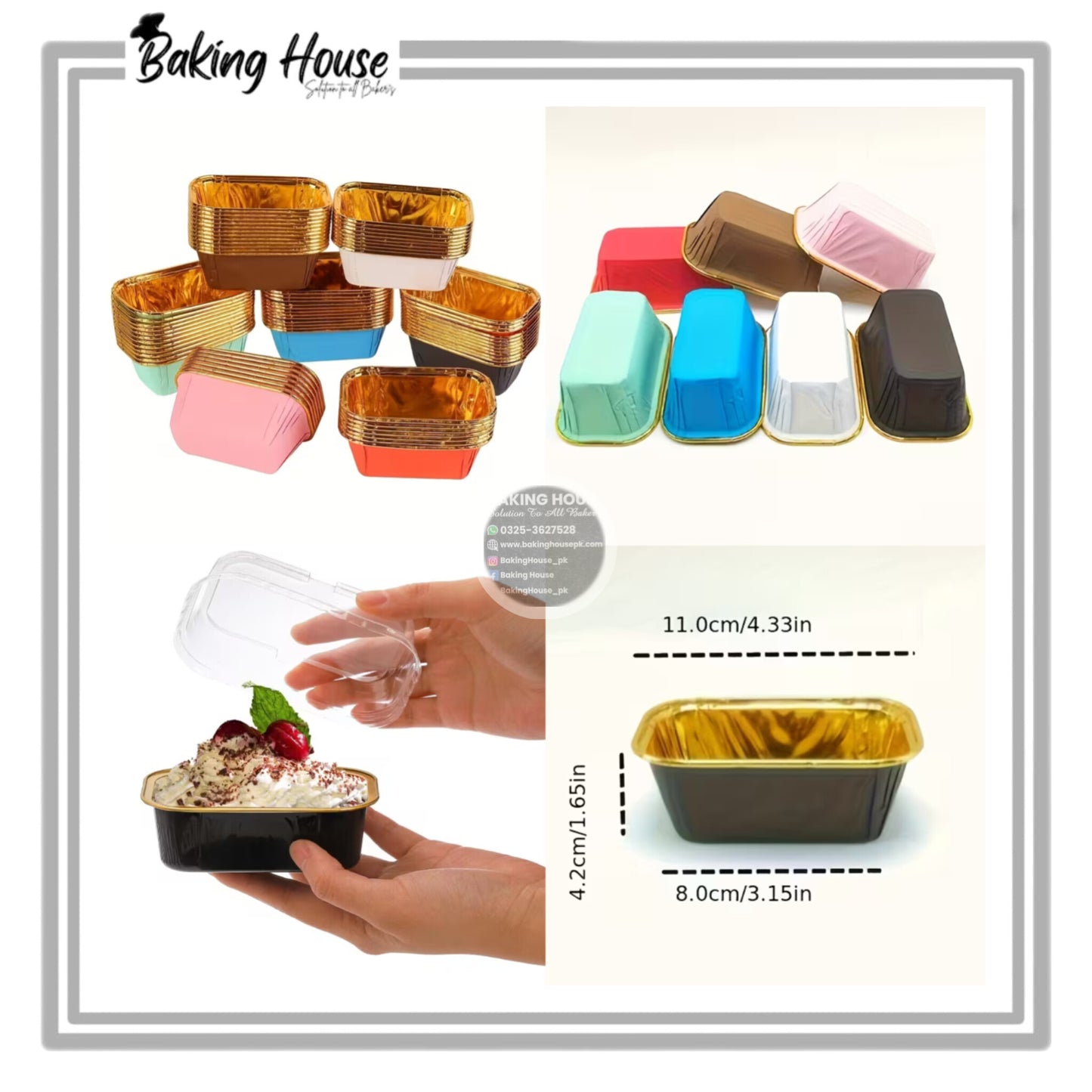 10pcs Browine Golden Lid Box for Serving