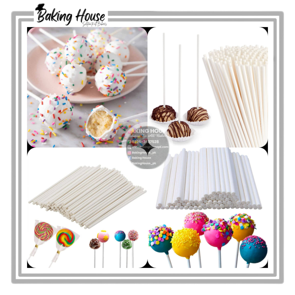 4inch imported lollipop Stick (50pcs in pack)