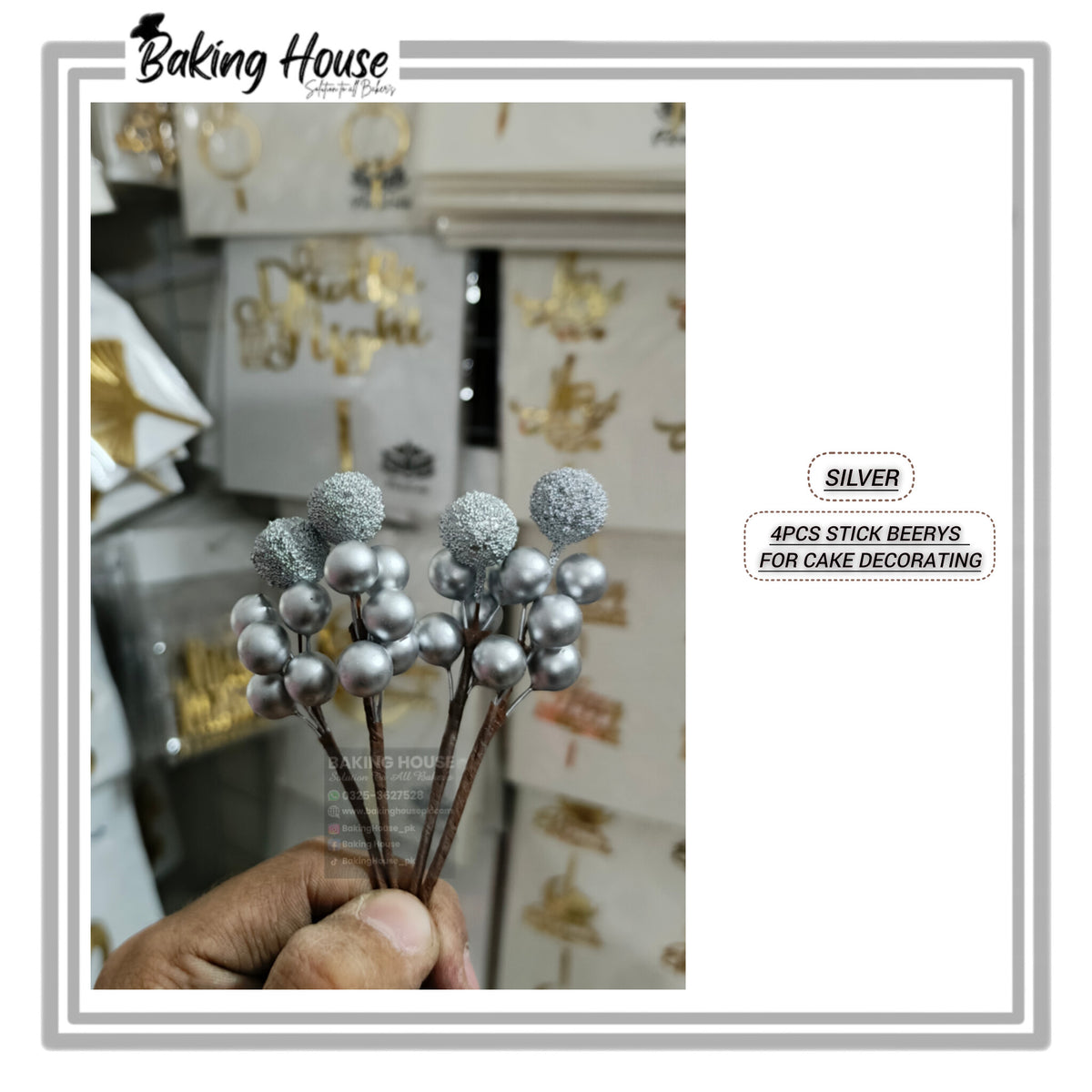 4stick Silver Cake Berry's For Cake Decorating