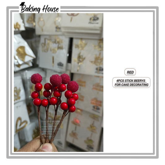 4stick Red Cake Berry's For Cake Decorating