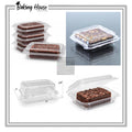 10pcs 1browine Lid Transparent Disposable Box