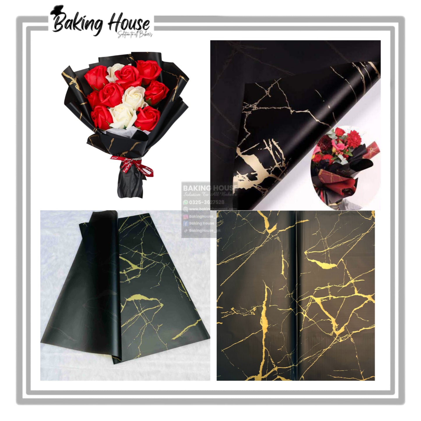20x30 Inch Black Marble Bocket Sheets