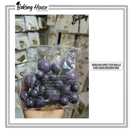 20pcs Grey Fox Balls For Cake Decorating