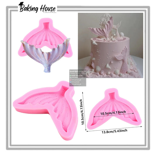 Big Mermaid Scilcon Fondant Mould For Cake Decorating