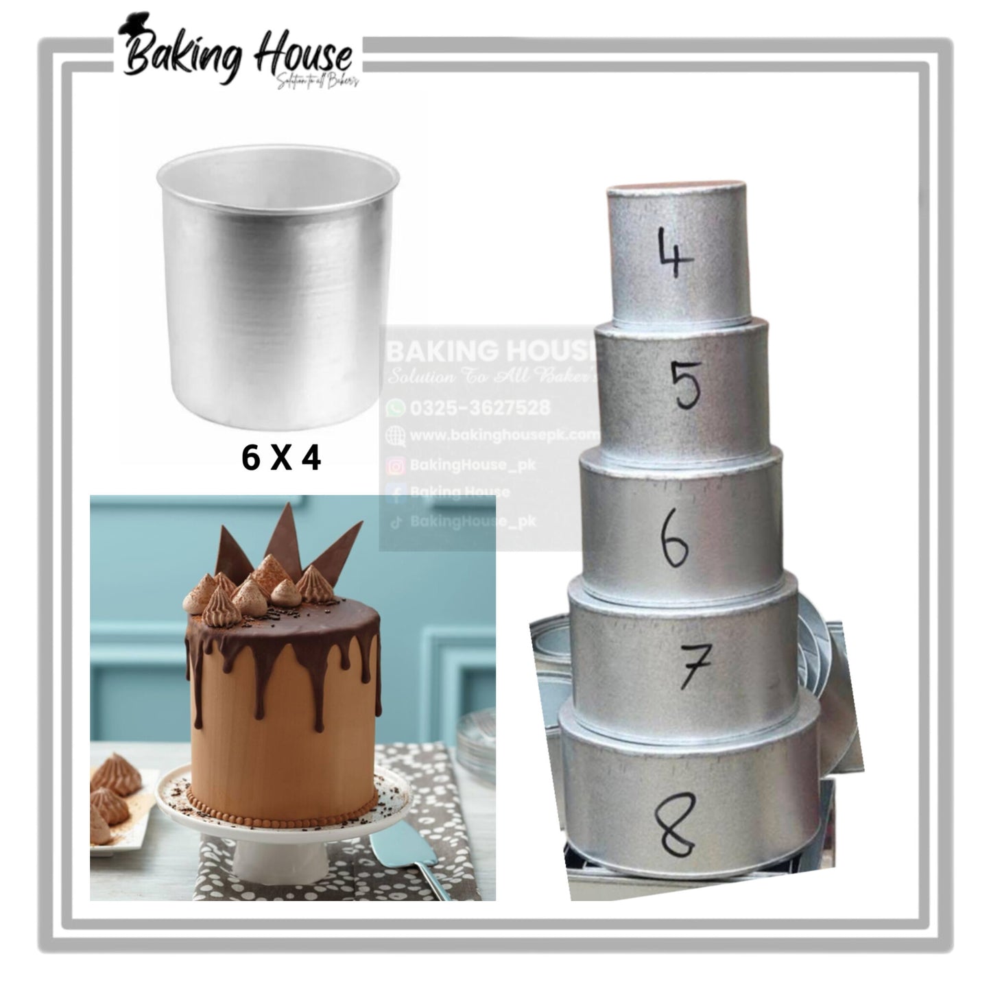 6x4 Height Cake Pan For Cake Baking