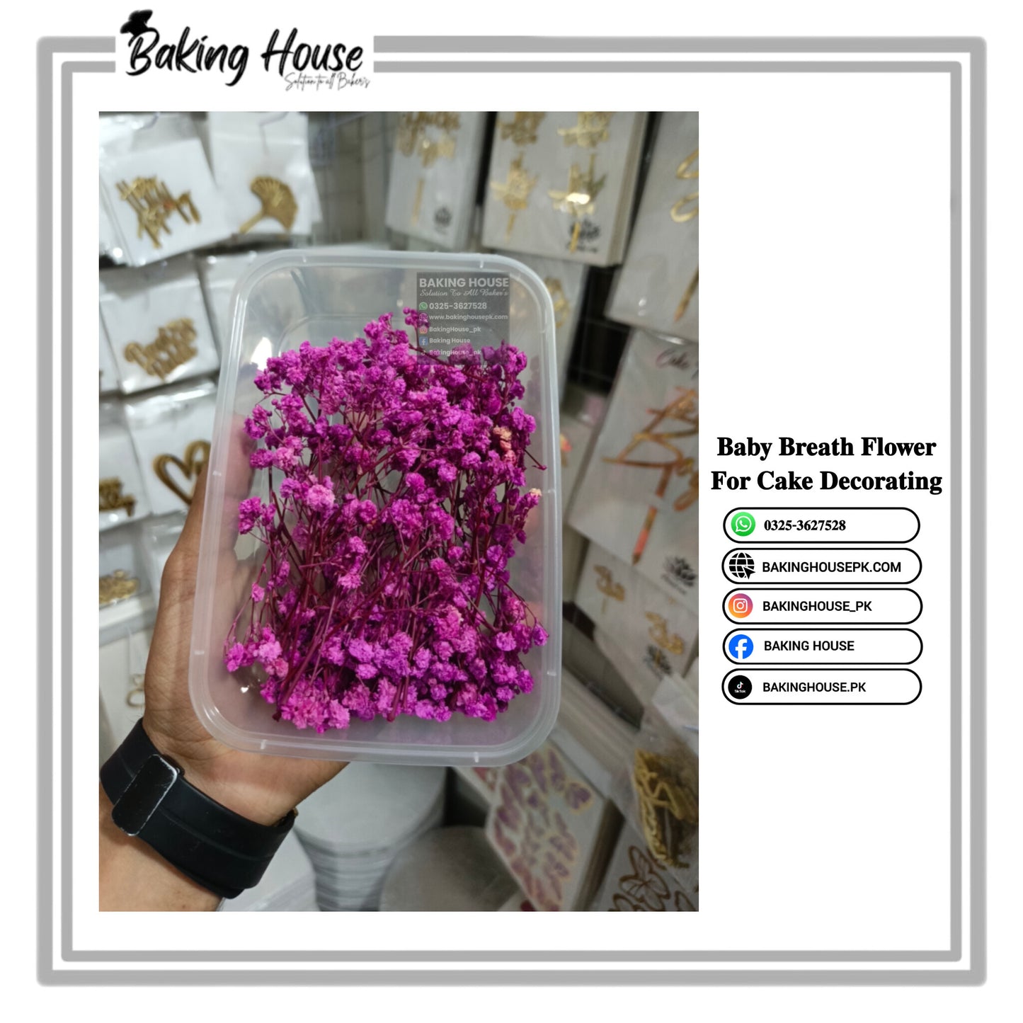 Purple Dry Baby Breth Flower For Cake Decorating