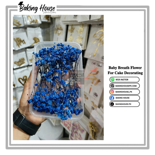Dark-Blue Dry Baby Breth Flower For Cake Decorating
