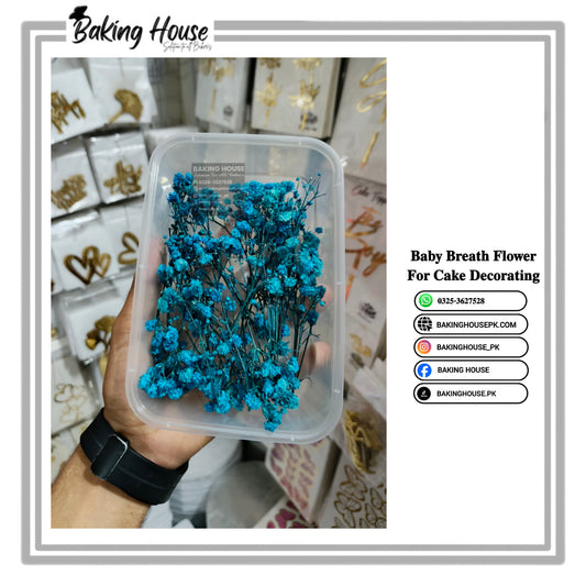 Light-Blue Dry Baby Breth Flower For Cake Decorating