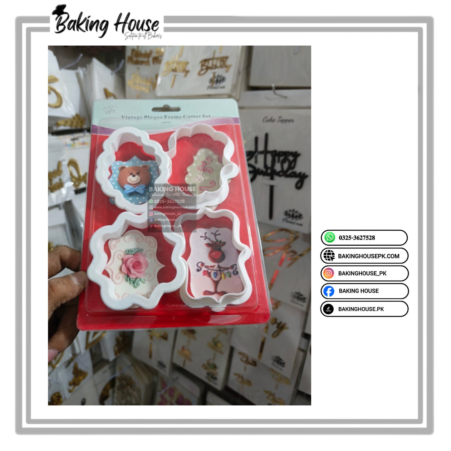 4pcs Vintage Plastic Cookies Cutter