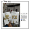 Pack - 2 Umrah Mubarak Acrylic Golden Topper For Cake Decorating