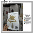 Umrah Mubarak English Acrylic Golden Topper For Cake Decorating