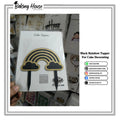 Black Acrylic Rainbow Cake Topper For Cake Decorating