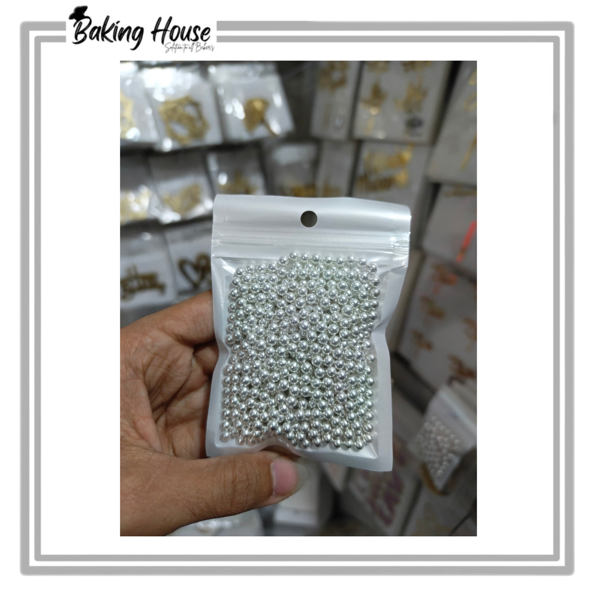 4mm Imported Silver Edibles Sprinkle For Cake Decorating