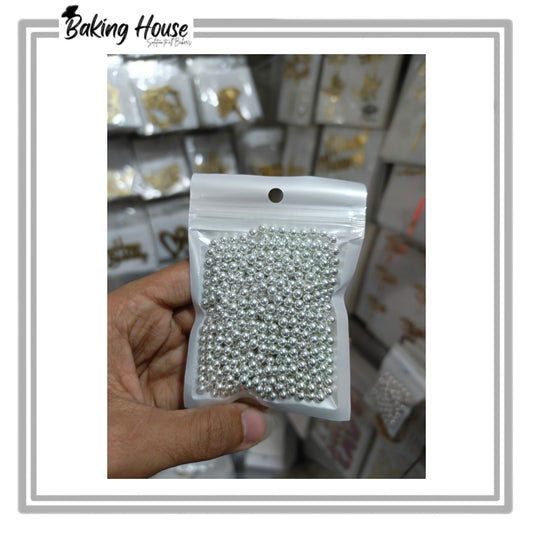4mm Imported Silver Edibles Sprinkle For Cake Decorating