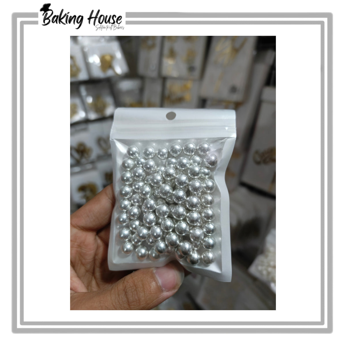 7mm Imported Silver Edibles Sprinkle For Cake Decorating