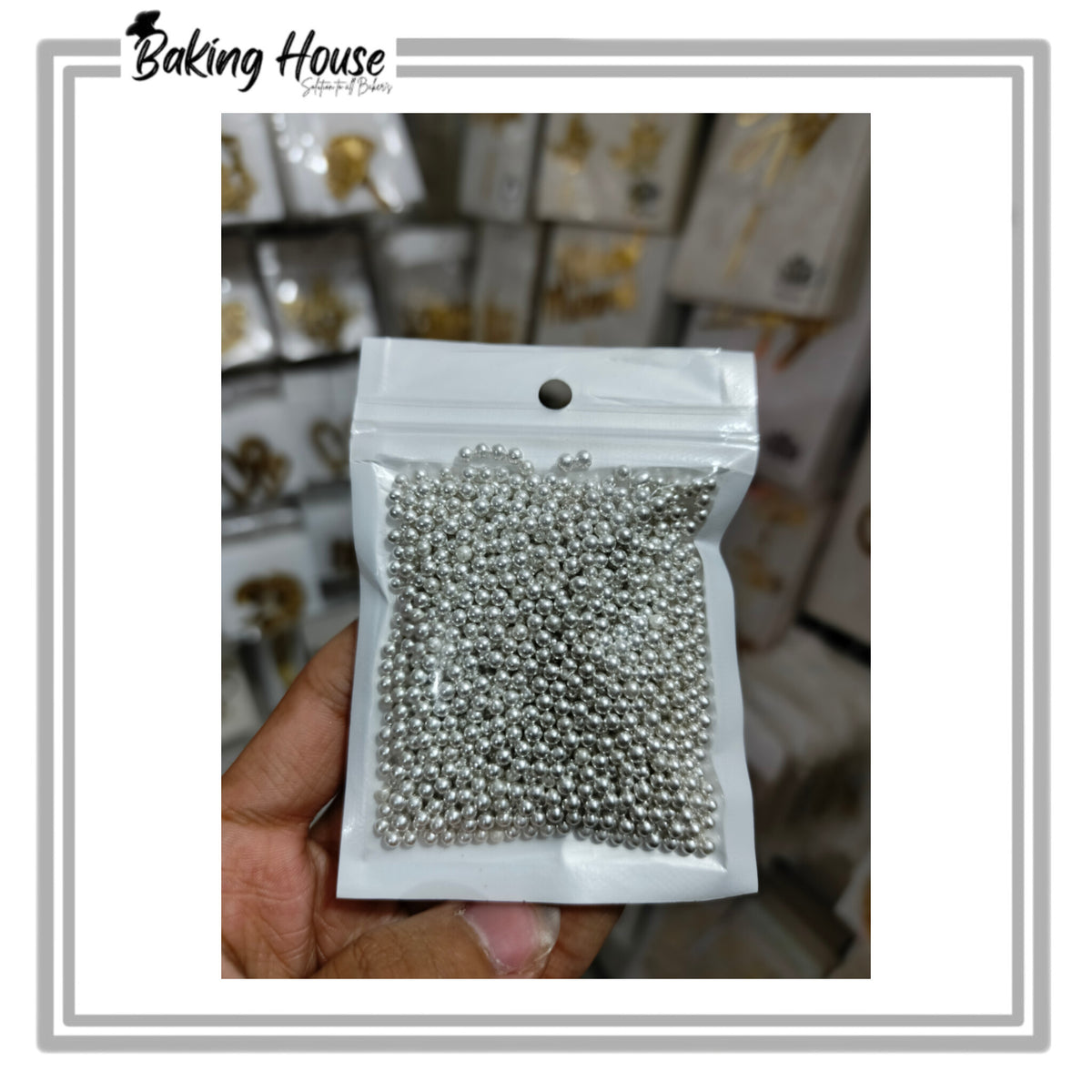 2mm Imported Silver Edibles Sprinkle For Cake Decorating