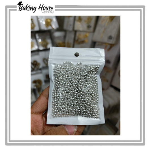 2mm Imported Silver Edibles Sprinkle For Cake Decorating