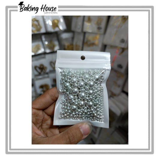 Mix Imported Edible Silver Heart Sprinkle For Cake Decorations