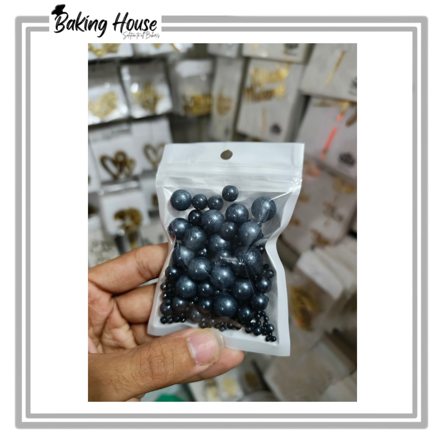 Mix Imported Edible Black Sprinkle For Cake Decorations