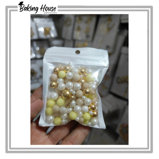 Mix Imported Edible Patel Golden Sprinkle For Cake Decorations