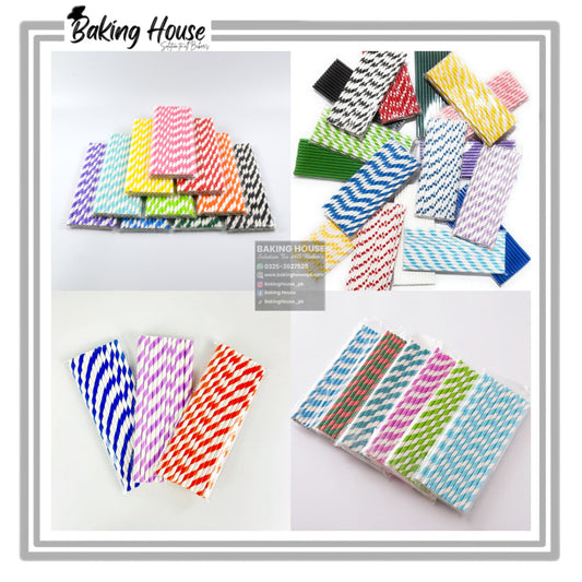 Paper Straw & Dowell For Cake Decorating
