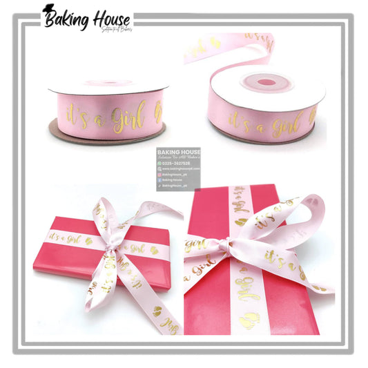 It's A Girl Ribbon For Cake Decorating (10yard)