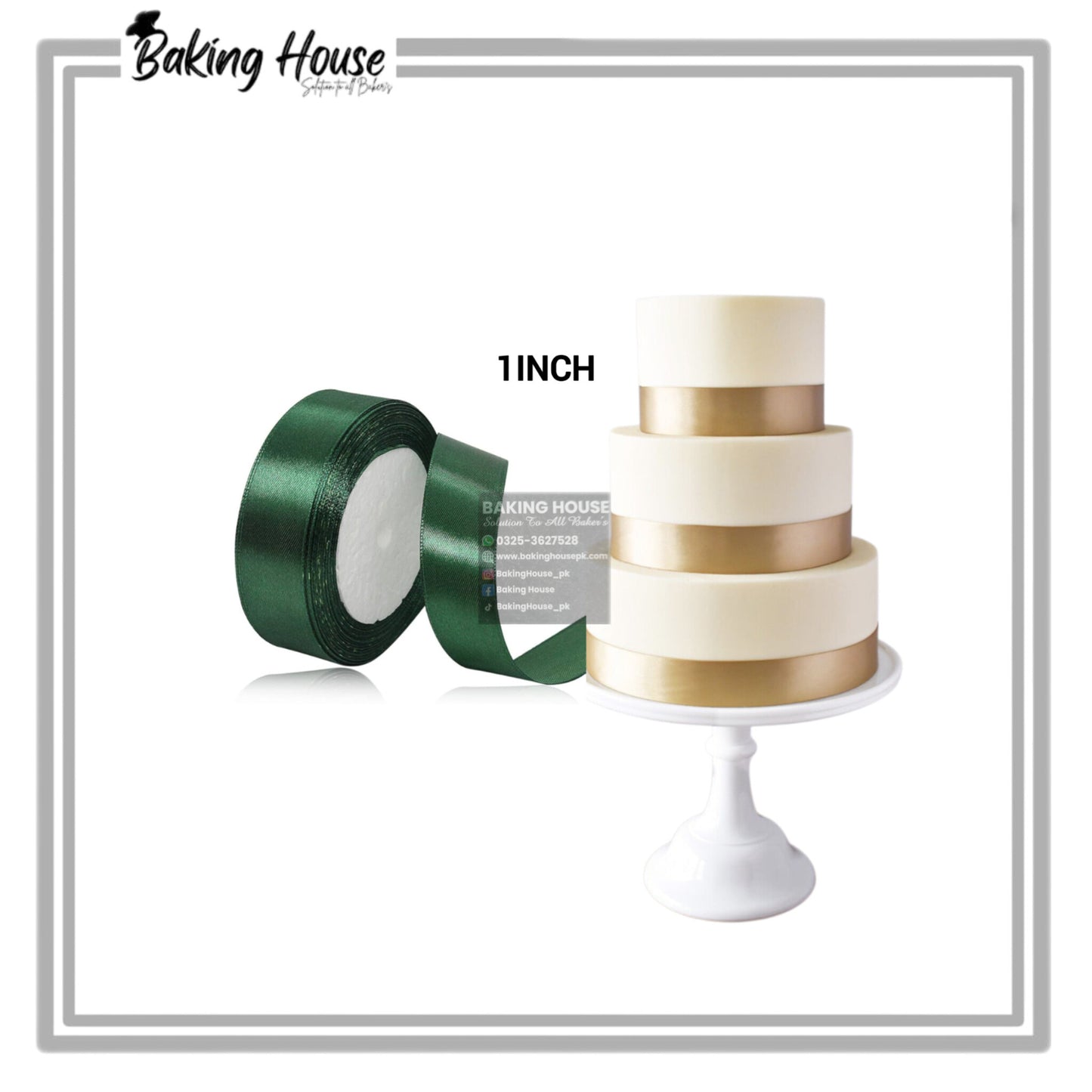 1 Inch Yellow Ribbon For Cake Decorating (10yard)