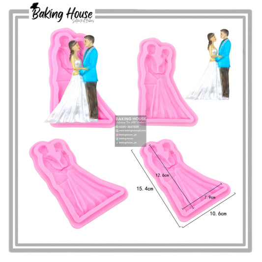 Couple Silicon Fondant Mould For Cake Decorating