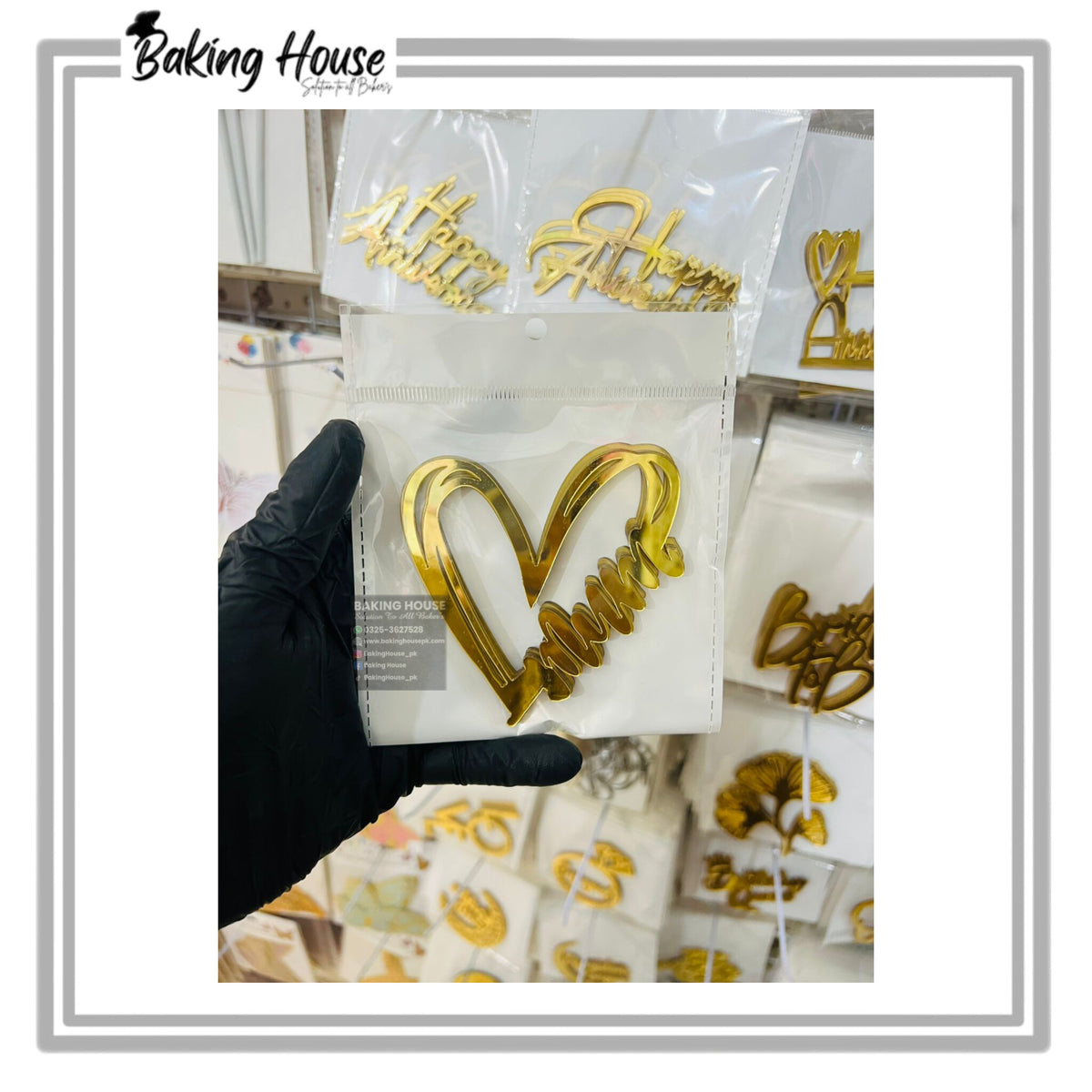 5pcs Acrylic Mother's Day Tags For Cake Decorating
