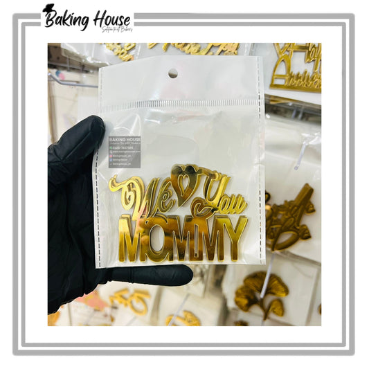 5pcs Acrylic Mother's Day Tags For Cake Decorating