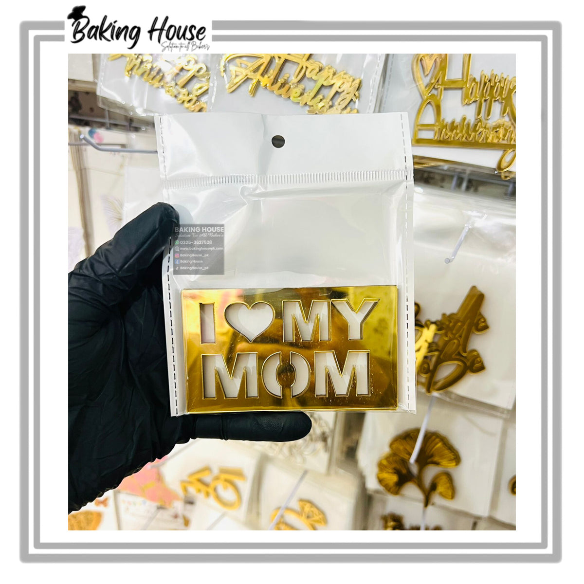 5pcs Acrylic Mother's Day Tags For Cake Decorating