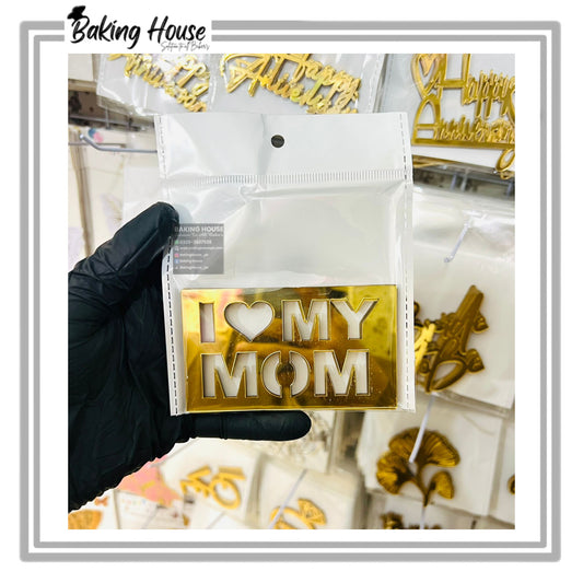 5pcs Acrylic Mother's Day Tags For Cake Decorating