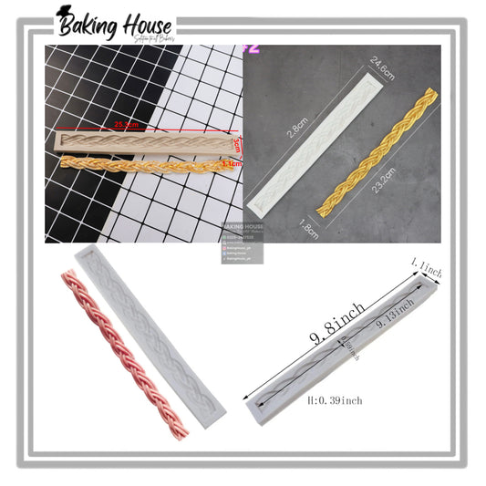 border Rope Scilicon Fondant Mould For Cake Decorating