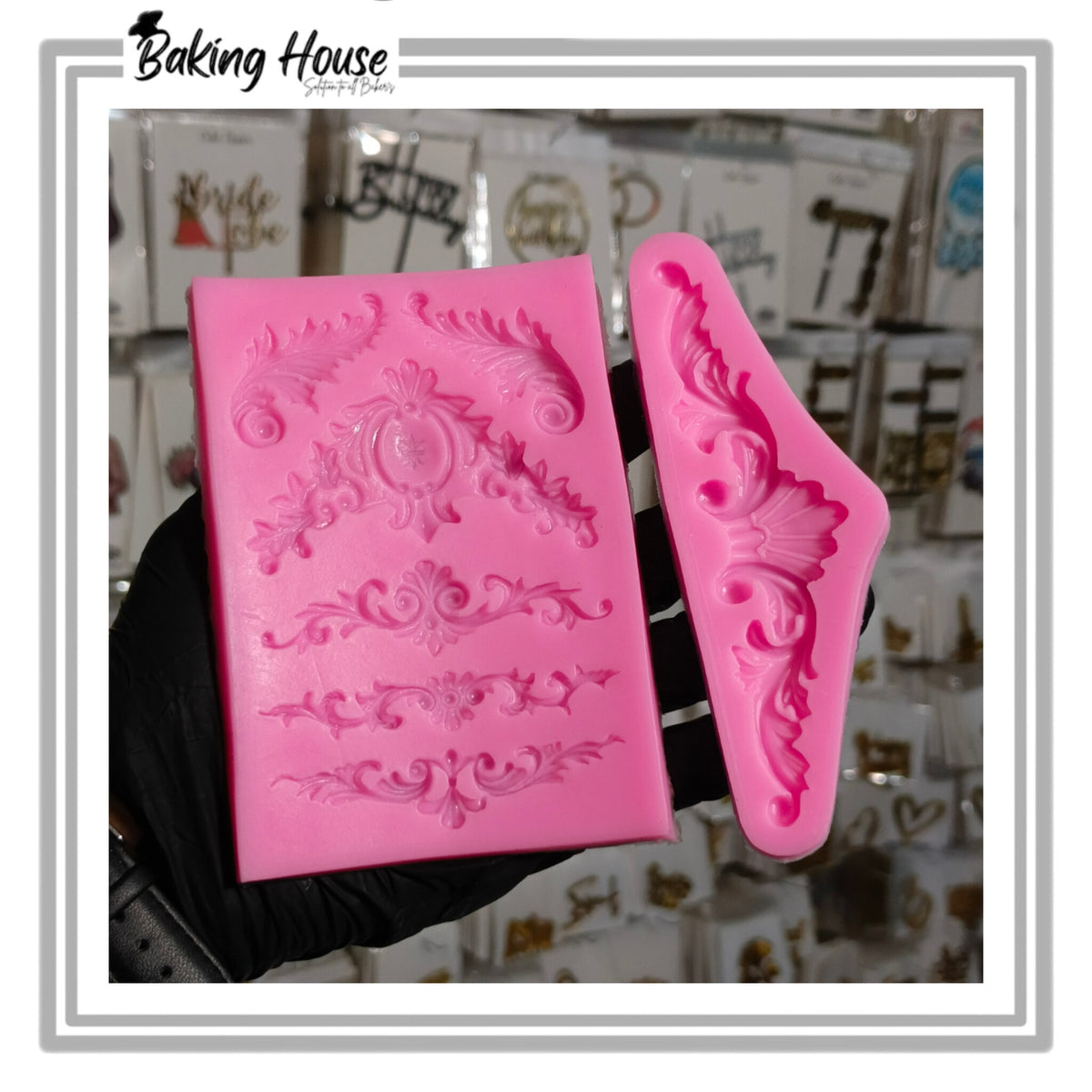 Pack - 2 Vintage Silicon Fondant Mould For Cake Decorating