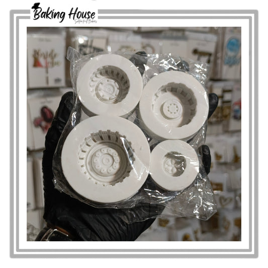 Pack - 4 Tire Silicon Fondant Mould For Cake Decorating