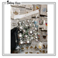 20pcs Silver Round Fox Balls For Cake Decorating