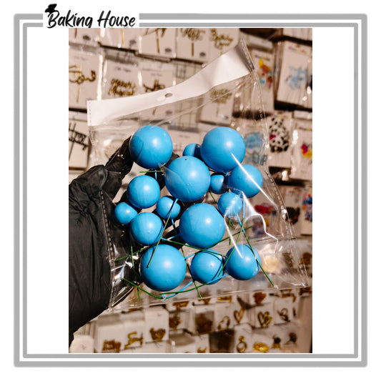 20pcs Dark Blue Round Fox Balls For Cake Decorating