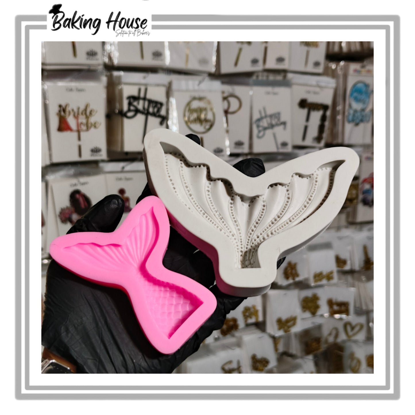 Pack - 2 Fish Tail Silicon Fondant Mould For Cake Decorating