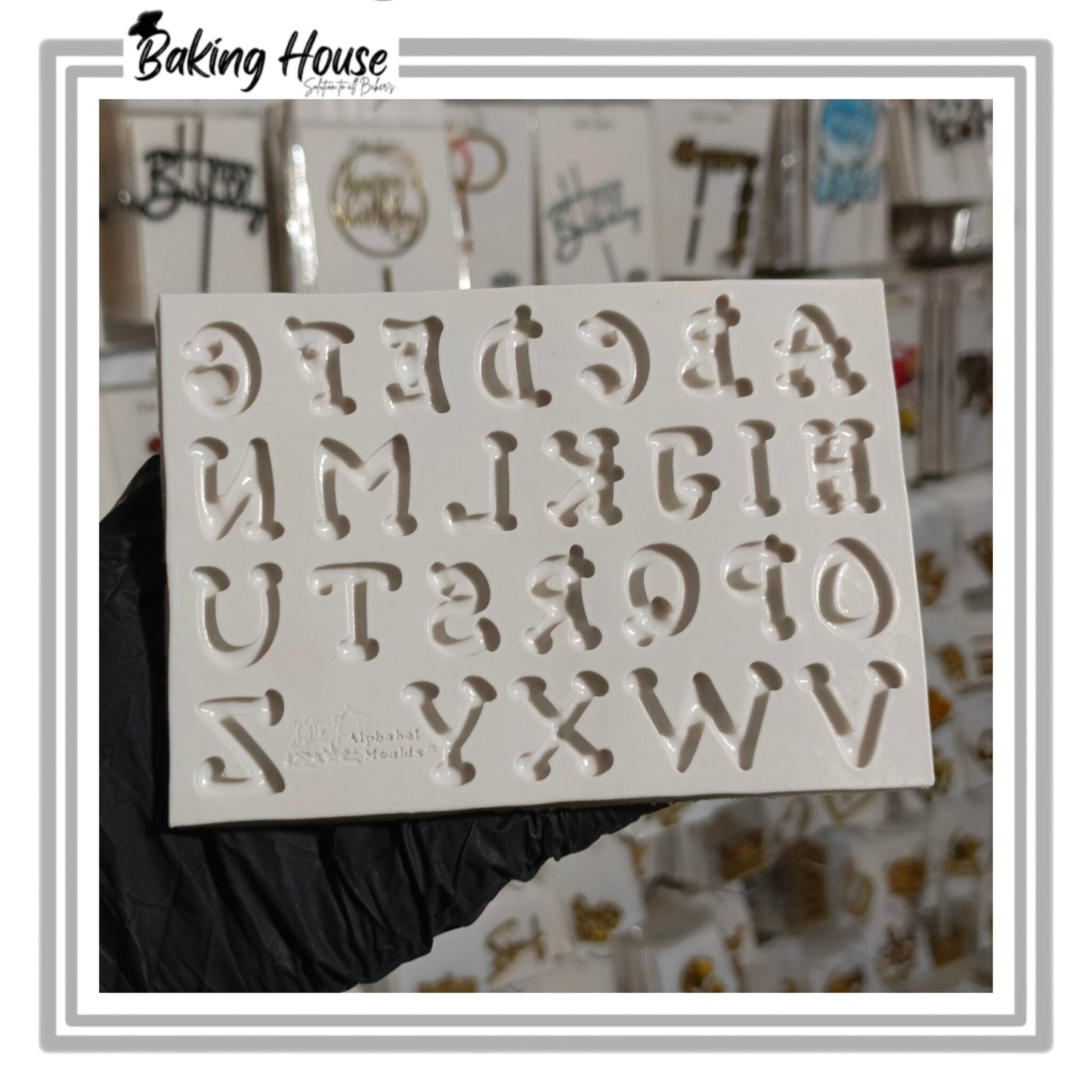 Dot Upper Alphabet Silicon Fondant Mould For Cake Decorating