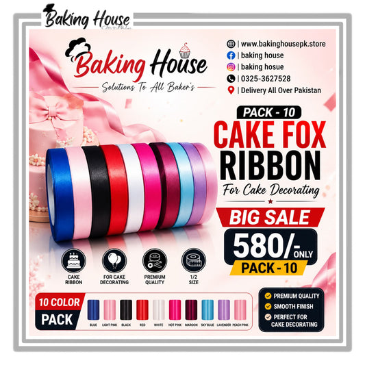 Pack - 10 1/2 inch Ribbon For Cake Decorating