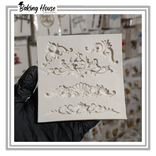 Vintage Boarder Silicon Fondant Mould For Cake Decorating