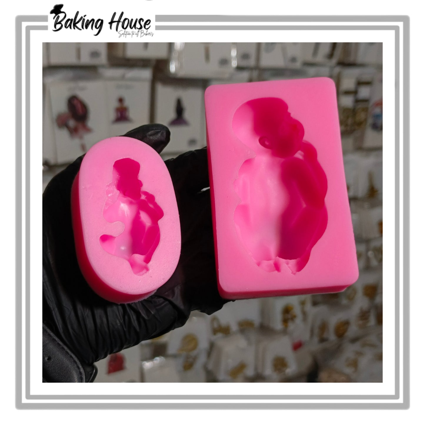 Pack - 2 Baby Silicon Fondant Mould For Cake Decorating