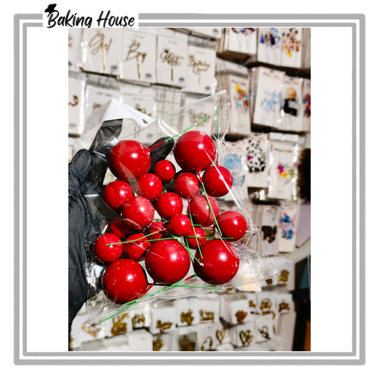 20pcs Mahroon Round Fox Balls For Cake Decorating