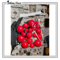 20pcs Red Round Fox Balls For Cake Decorating